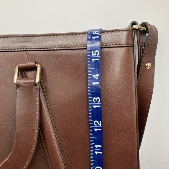 XL Ermengildo Zegna Brown Messenger Briefcase Travel Bag Plus Key Chain Fob - Picture 10 of 14